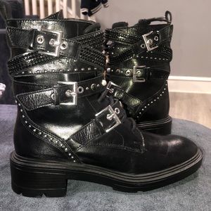Zara studded combat boot